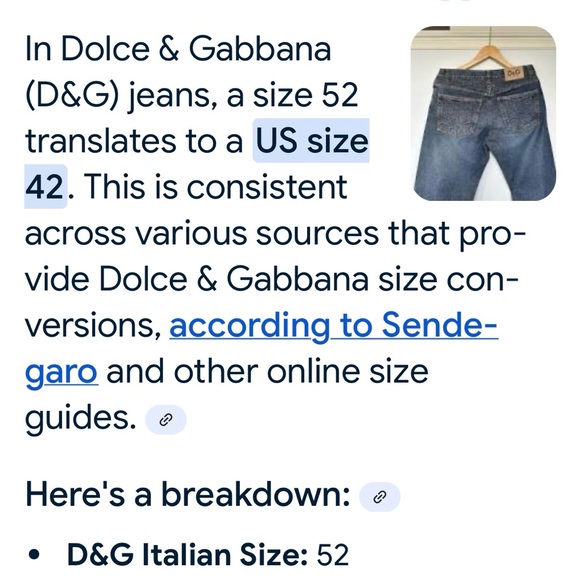 VINTAGE Dolce & Gabbana Blue Lampo Relaxed Jeans Size 52 IT.  Fits like a US 36 - Picture 15 of 15